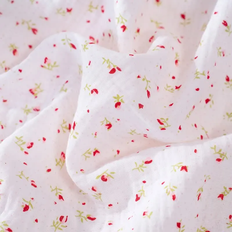 Lounge-Kleid aus Baumwolle mit Blumenmuster und Rüschenträgern