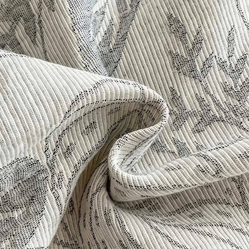 Bettwäsche-Set „Botanical Whisper“ aus gewaschener Baumwolle mit Jacquard-Muster