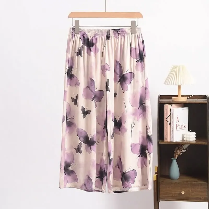 Traumhafte, kurze Pyjamahose mit Schmetterlingsmuster