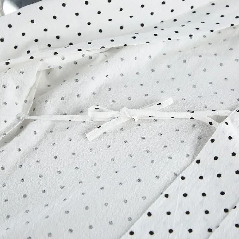 Kimono-Pyjama-Set aus Baumwolle mit Polka-Dots