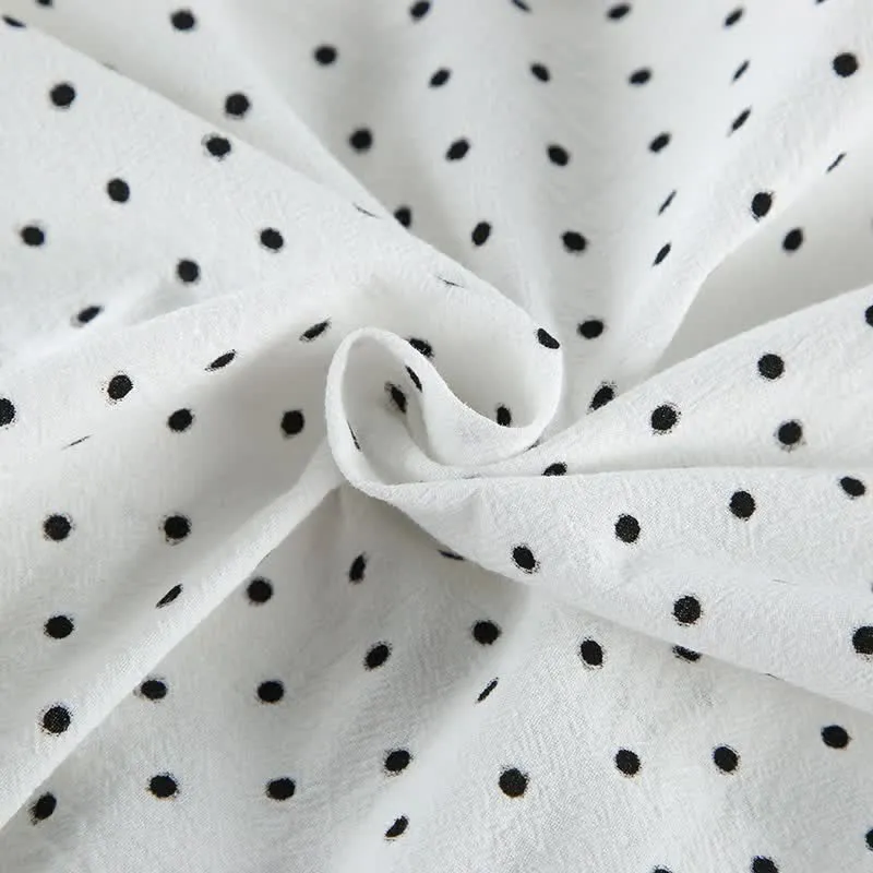 Kimono-Pyjama-Set aus Baumwolle mit Polka-Dots