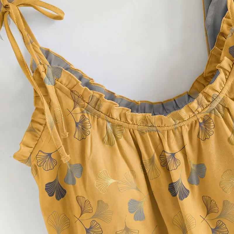 Ginkgo Pyjama-Set mit Camisole-Top und Hose