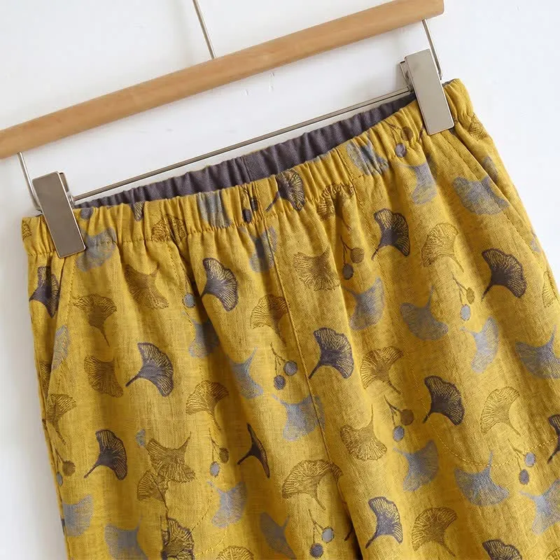 Ginkgo Biloba Blatt Cami Pyjama Set