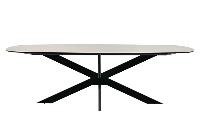 Lesli Living Dining-Tisch 240x100cm Keramik/Alu oval