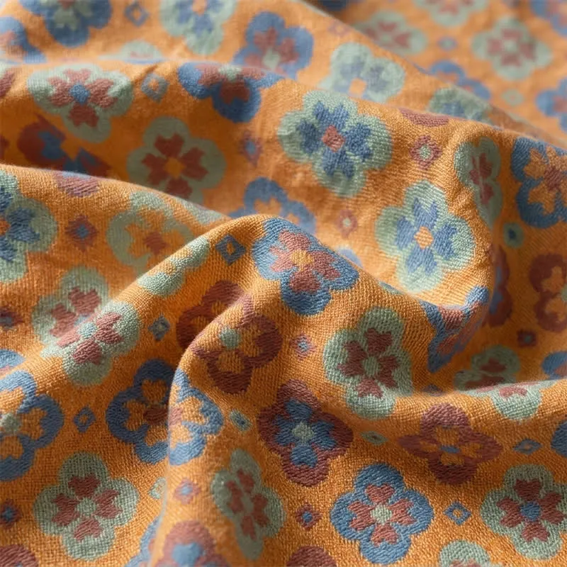 Vintage-Bettüberwurf aus Baumwolle mit romantischem Blumenmuster