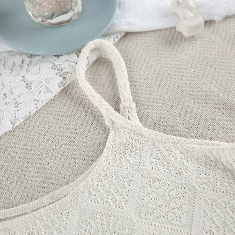 Beige Jacquard Cami Shorts Pyjama-Set