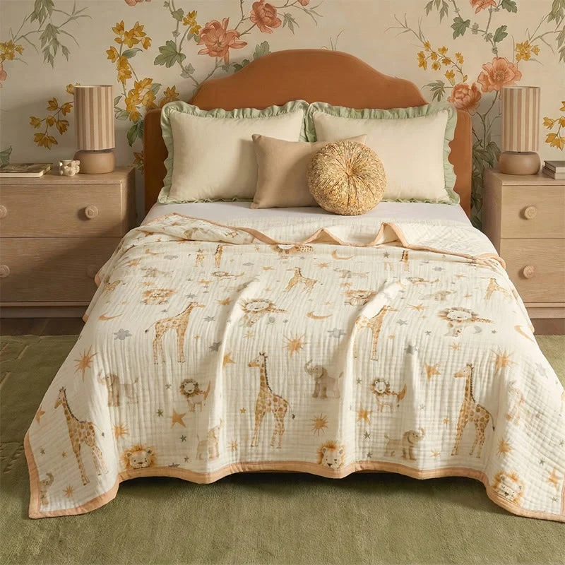 Animal Kingdom Cotton Muslin Blanket