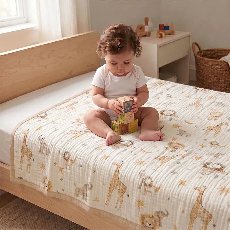 Animal Kingdom Cotton Muslin Blanket
