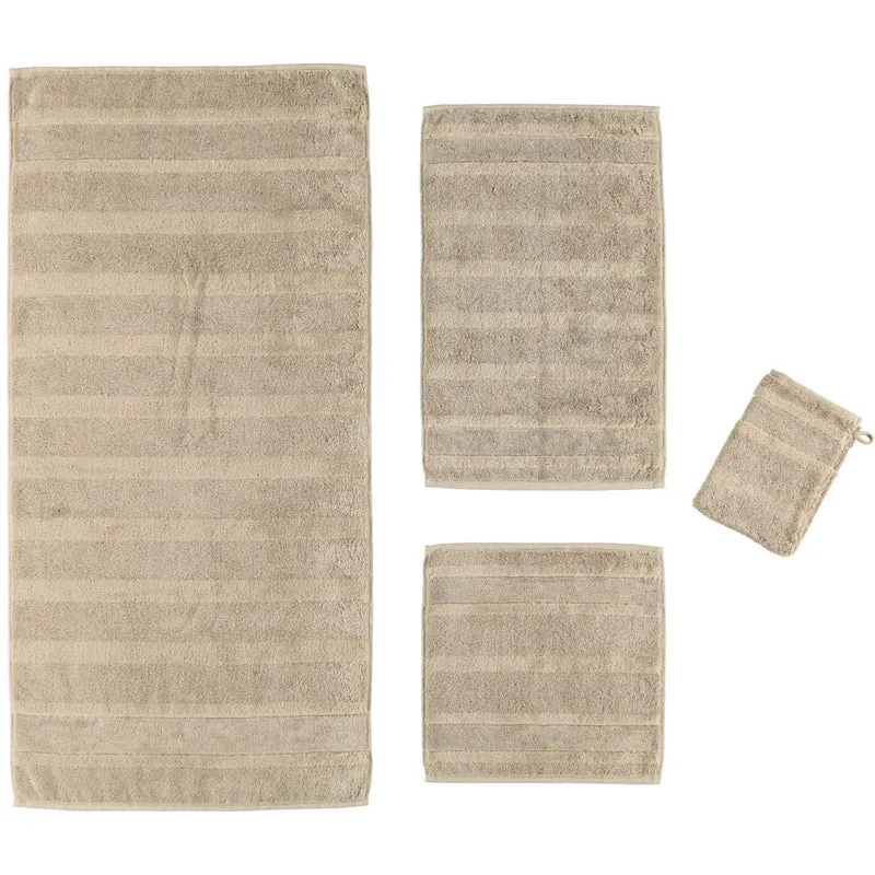 Cawö Noblesse 1002-375 Sand Uni Walkfrottier-Tücher