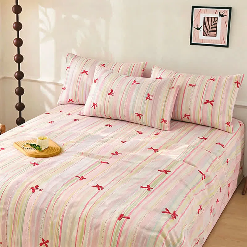 Bettwäsche-Set „Sweet Blush Bow Jacquard“
