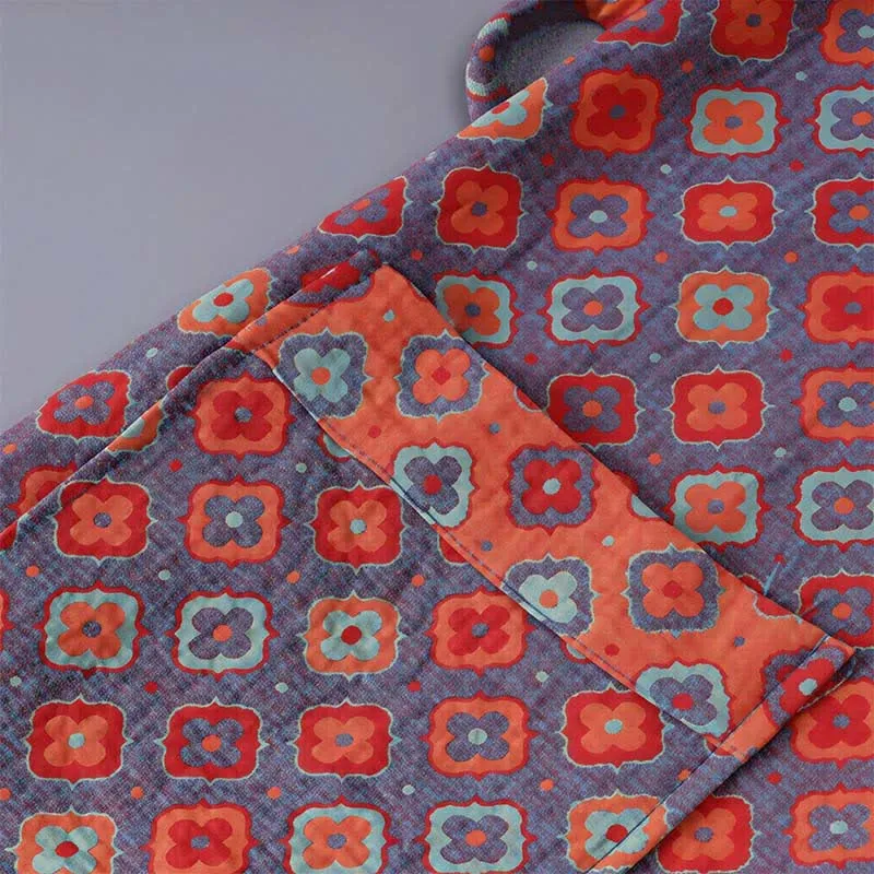 Vintage-Kimono aus Baumwolle für Kinder mit geometrischem Muster