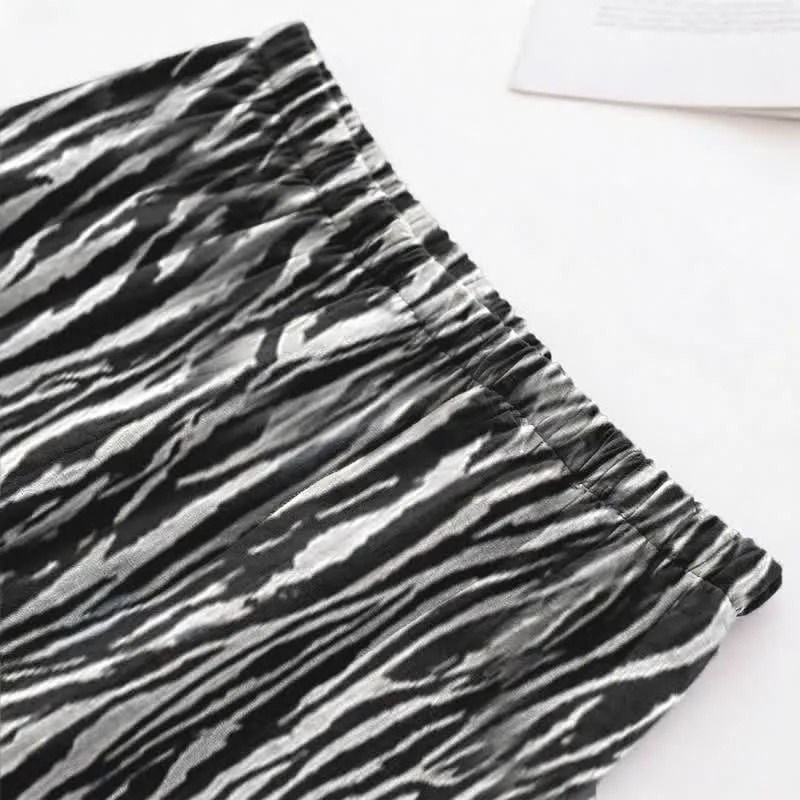 Unisex-Pyjama-Set aus Modal mit Zebramuster