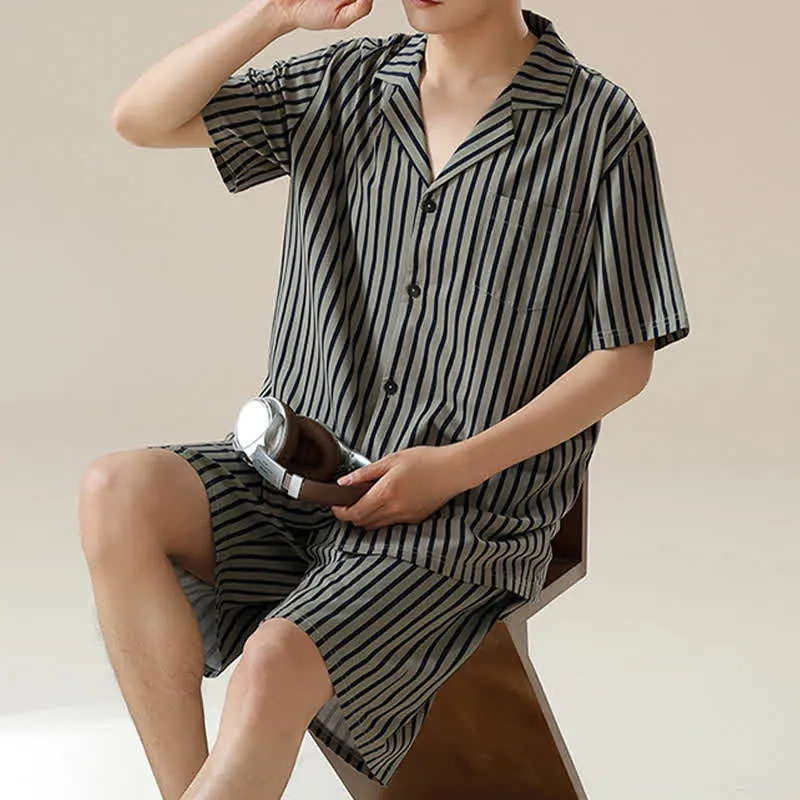 Unisex-Pyjama-Set aus Modal mit Streifen