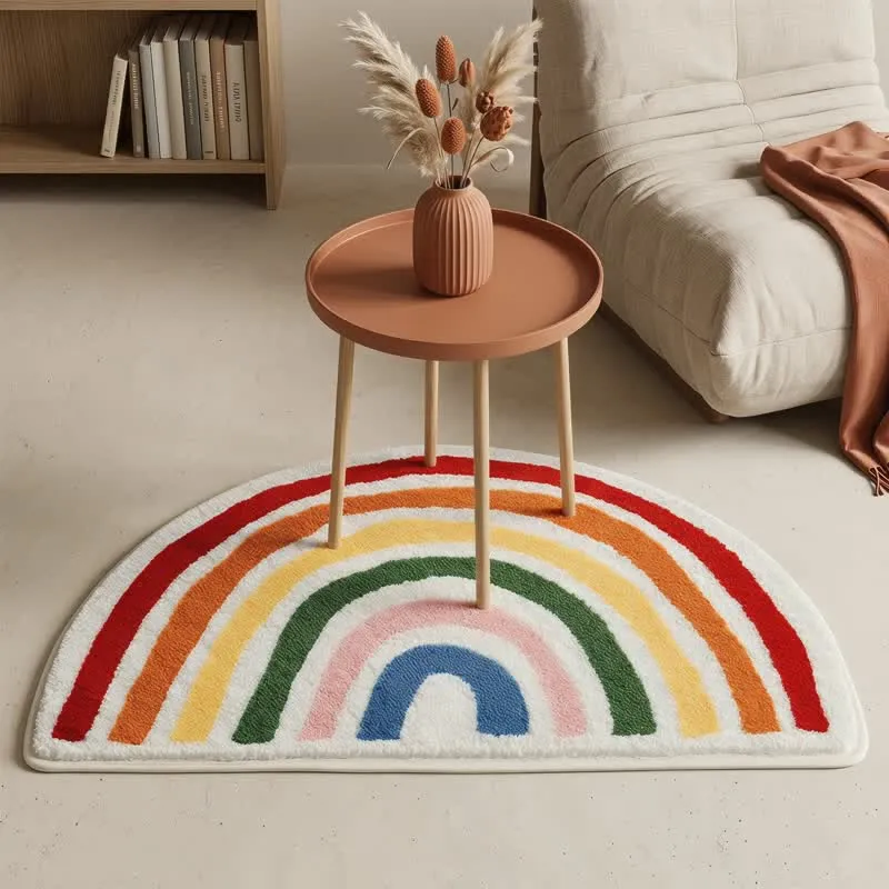 Regenbogenbogen Badematte aus Kunstkaschmir