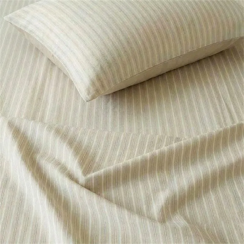 Bettwäsche-Set aus Baumwolle mit nordischen Streifen, Einzelbett XL