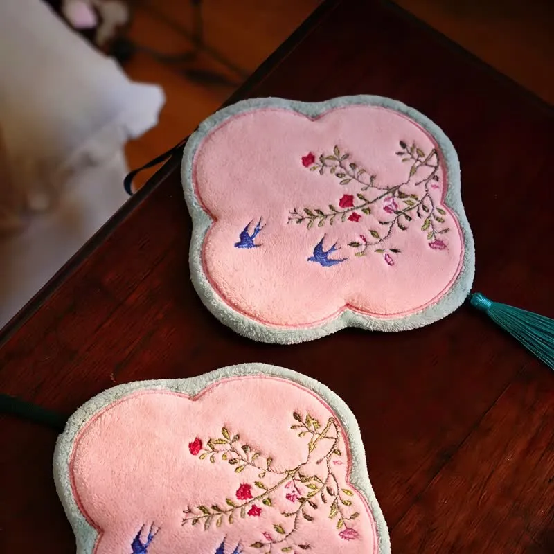 Handtuch aus Korallenvlies mit Vogel- und Blumenmuster