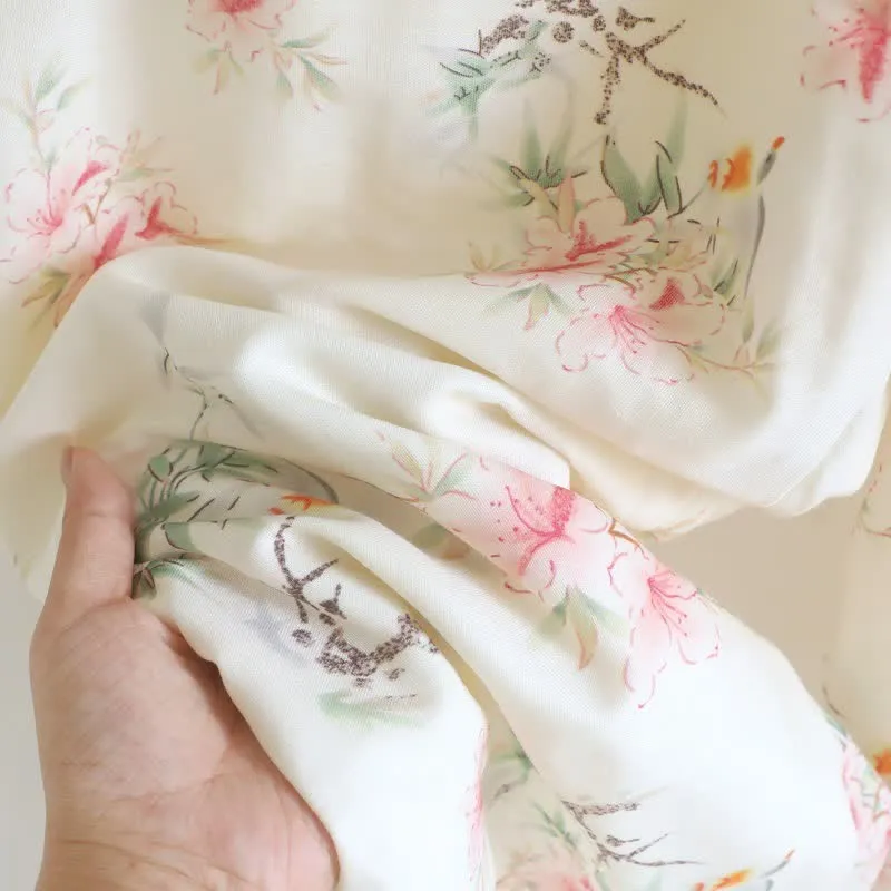 Baumwoll-Pyjama-Set mit Blumenmuster und kurzen Ärmeln (3-teilig)