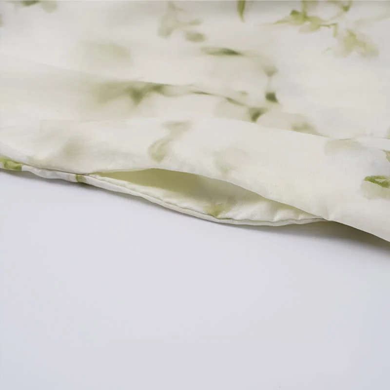 Lounge-Nachthemd mit floralen Rüschenärmeln