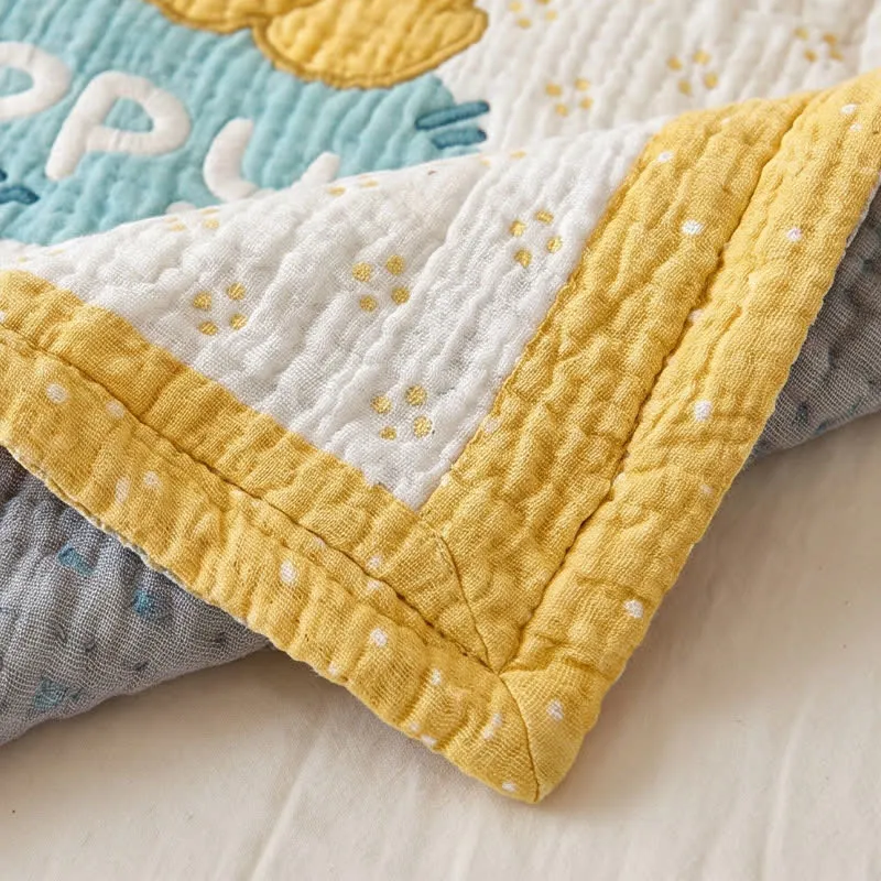 Babydecke aus Lyocell mit Giraffen- und Löwenmotiven