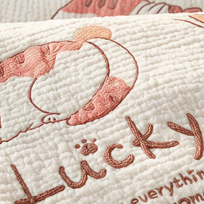 Lucky Kitty Lyocell Steppdecke für Babys