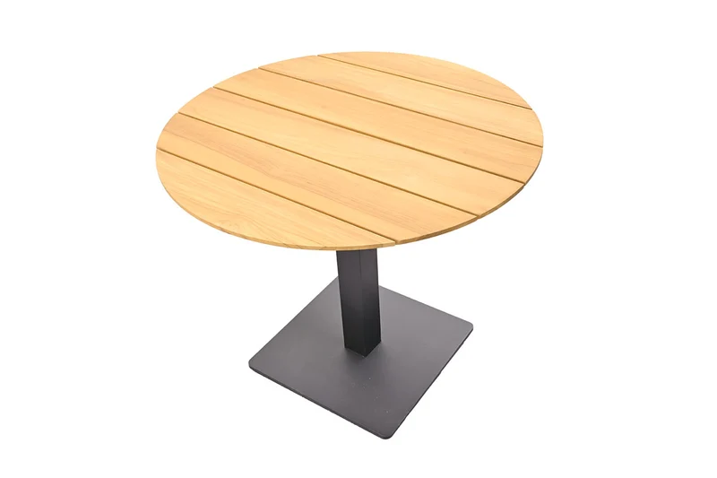 Best Gartentisch abklappbar 90cm rund Teak