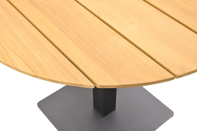 Best Gartentisch abklappbar 90cm rund Teak