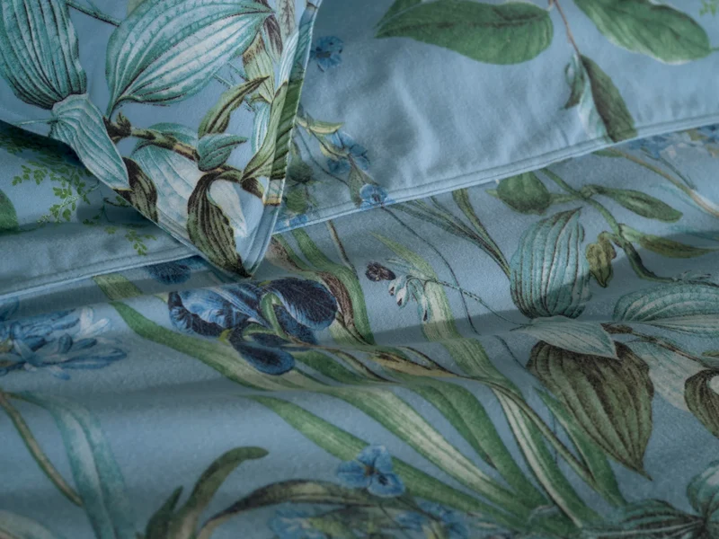 Heckett & Lane Bettwäsche Flanell Martina Blue