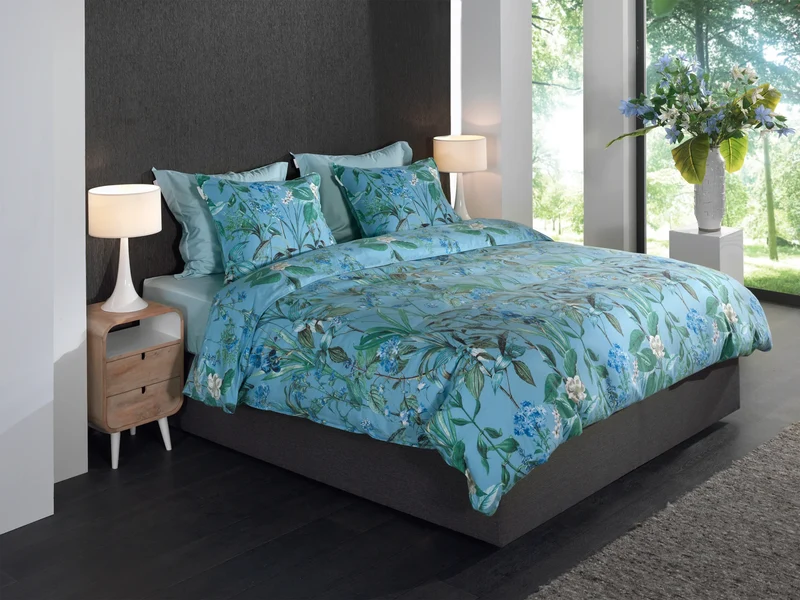 Heckett & Lane Bettwäsche Flanell Martina Blue