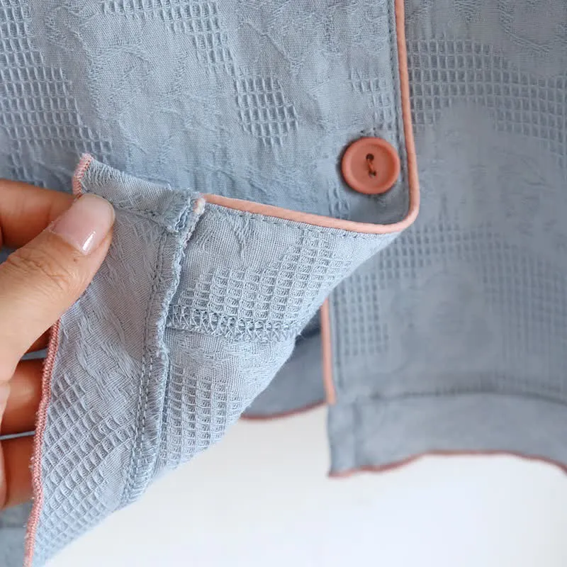 Himmelblauer Baumwollpyjama (Stück)