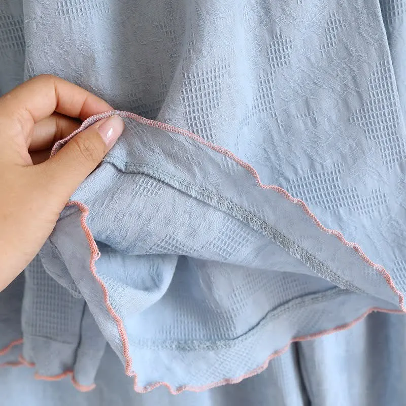 Himmelblauer Baumwollpyjama (Stück)