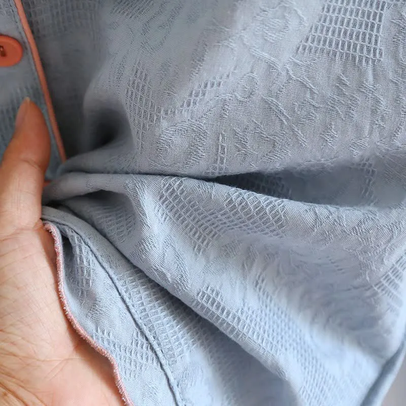 Himmelblauer Baumwollpyjama (Stück)