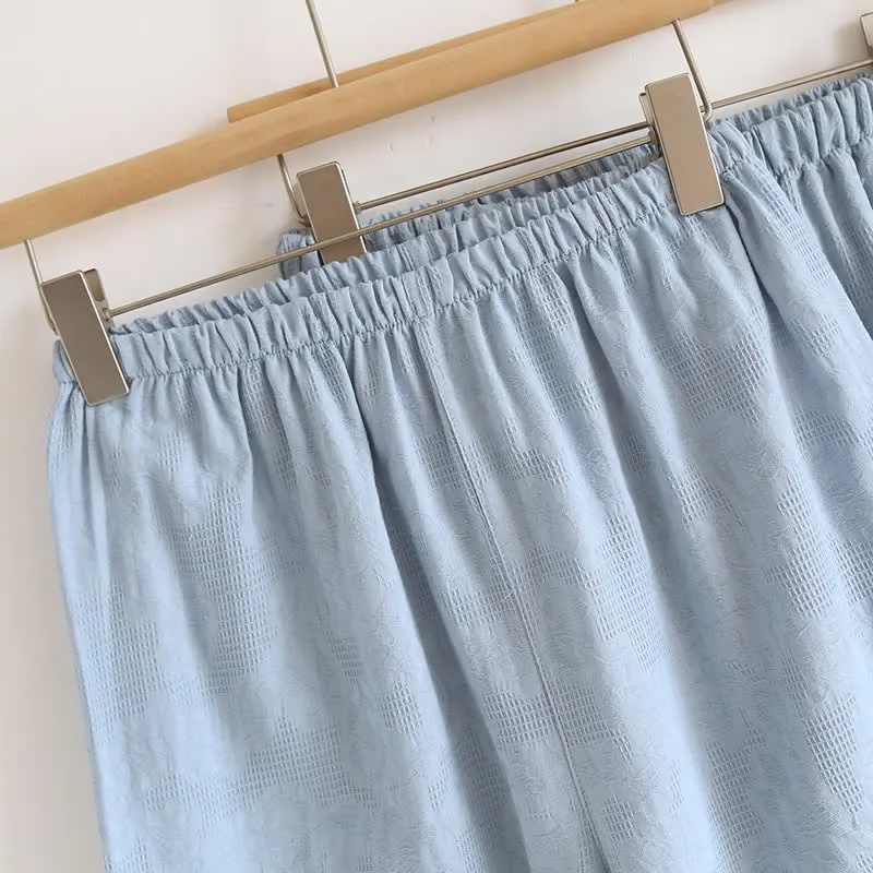 Himmelblauer Baumwollpyjama (Stück)