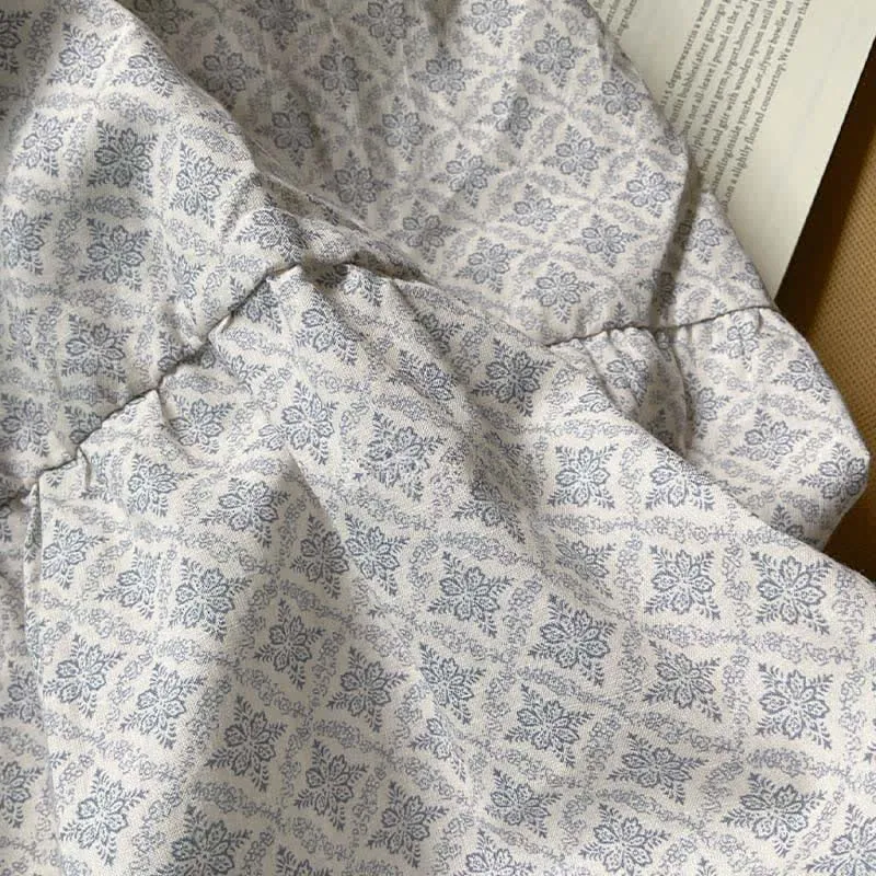 Vintage bedrucktes Baumwoll-Cami-Nachthemd für Damen