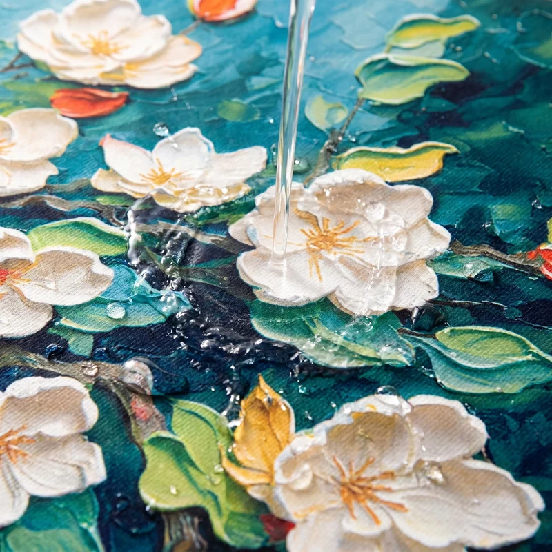 Badezimmerteppich „Impressionistische Magnolien“