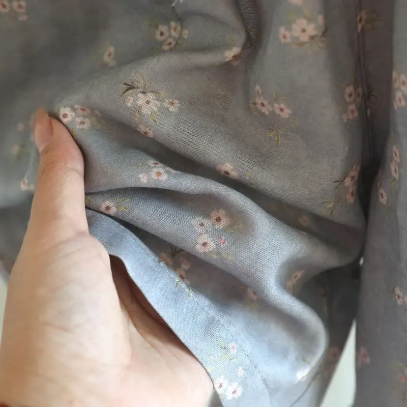Pyjama-Shorts aus Baumwolle mit Kirschblütenmuster