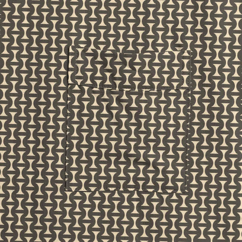 Kimono-Bademantel aus Baumwoll-Jacquard mit geometrischem Chevron-Muster