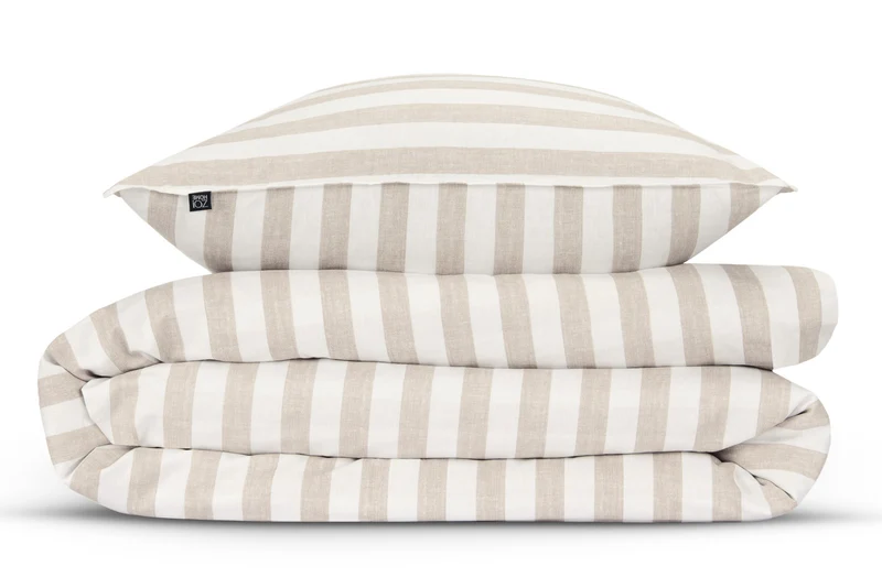 Zo! Home Bettwäsche Lino Streifen Sandy Beige