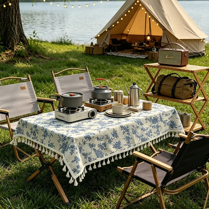 Picknickdecke mit Blumenmuster