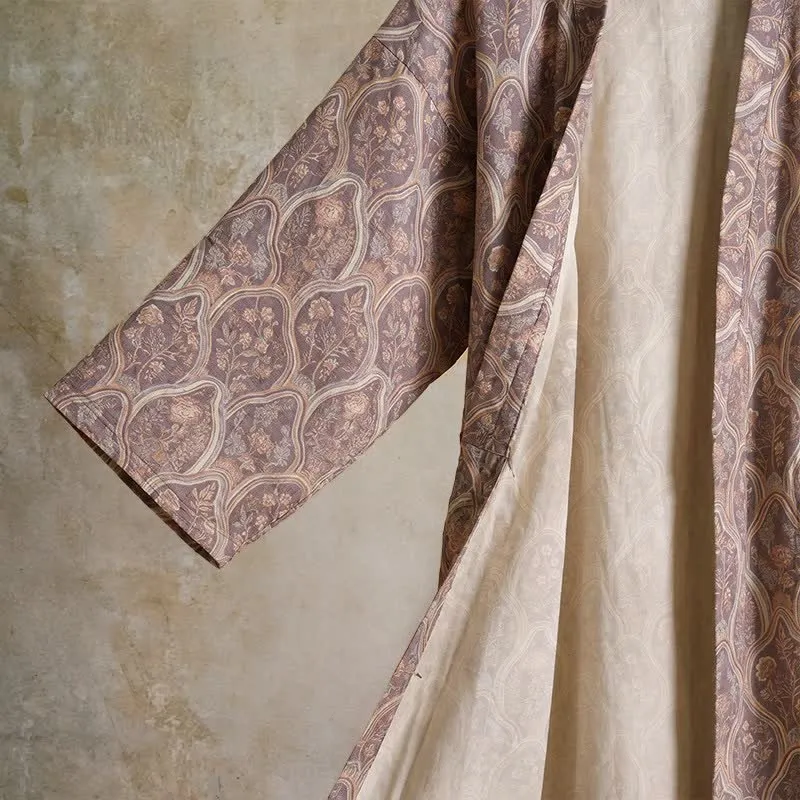 Boho Vintage Kimono-Bademantel aus Baumwollgaze