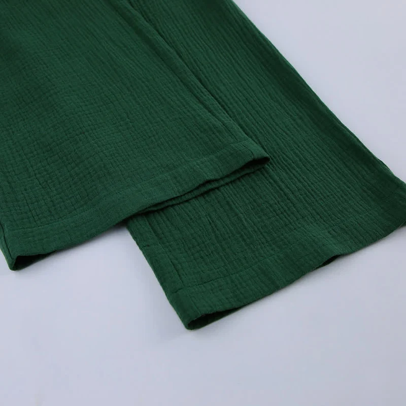 Kimono-Pyjama aus einfarbigem Baumwollgaze
