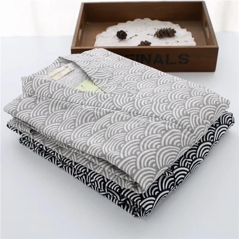 Unisex Seigaiha Baumwollkimono Loungewear Set