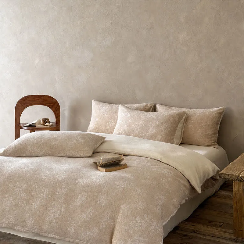 Bettwäsche-Set aus Kamel- und Bambuszweigen-Jacquard-Baumwolle