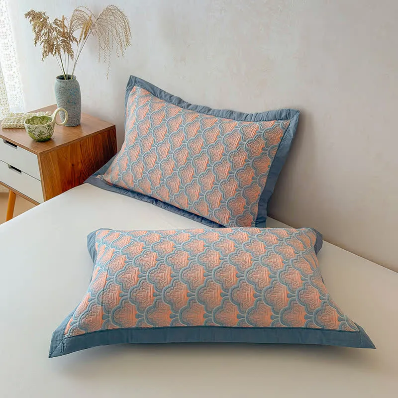 Dreilagige Jacquard-Musselin-Baumwolldecke mit Muschelmuster