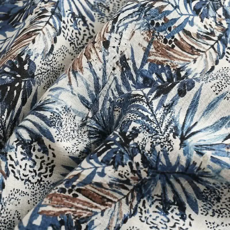 Loungewear-Set mit tropischem Blätterprint