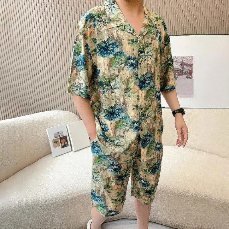 Unisex Loungewear-Set mit Blumenmuster
