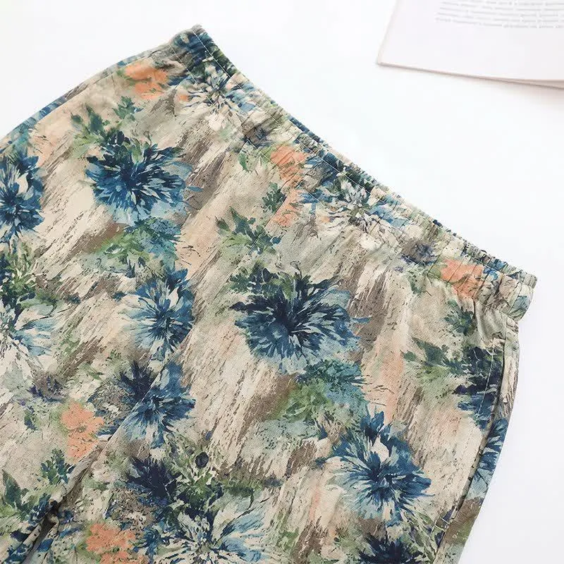 Unisex Loungewear-Set mit Blumenmuster
