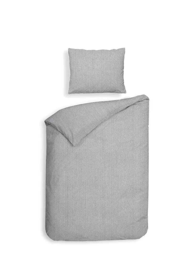 Heckett & Lane Flanell-Bettwäsche Set Spina Laurel Green