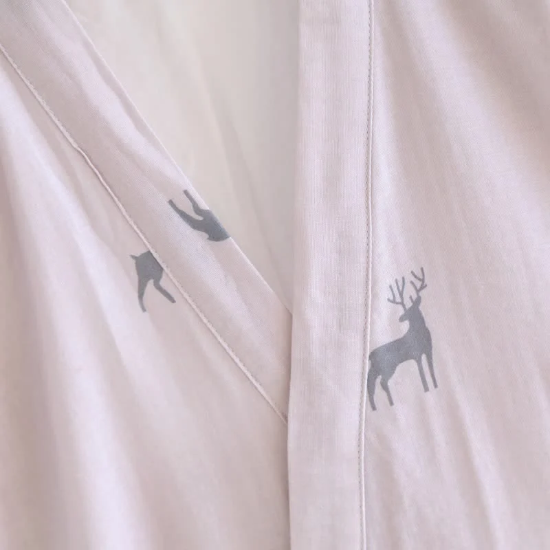 Partner-Loungewear-Set aus Baumwolle mit Hirschmotiv