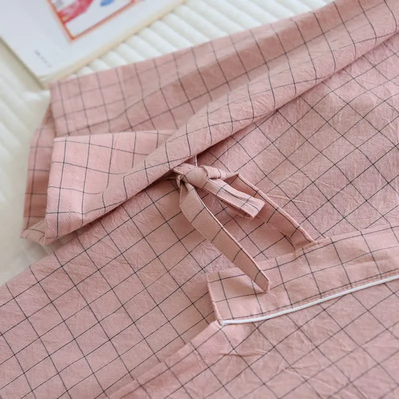 Partner-Pyjamas aus Baumwolle im Kimono-Stil