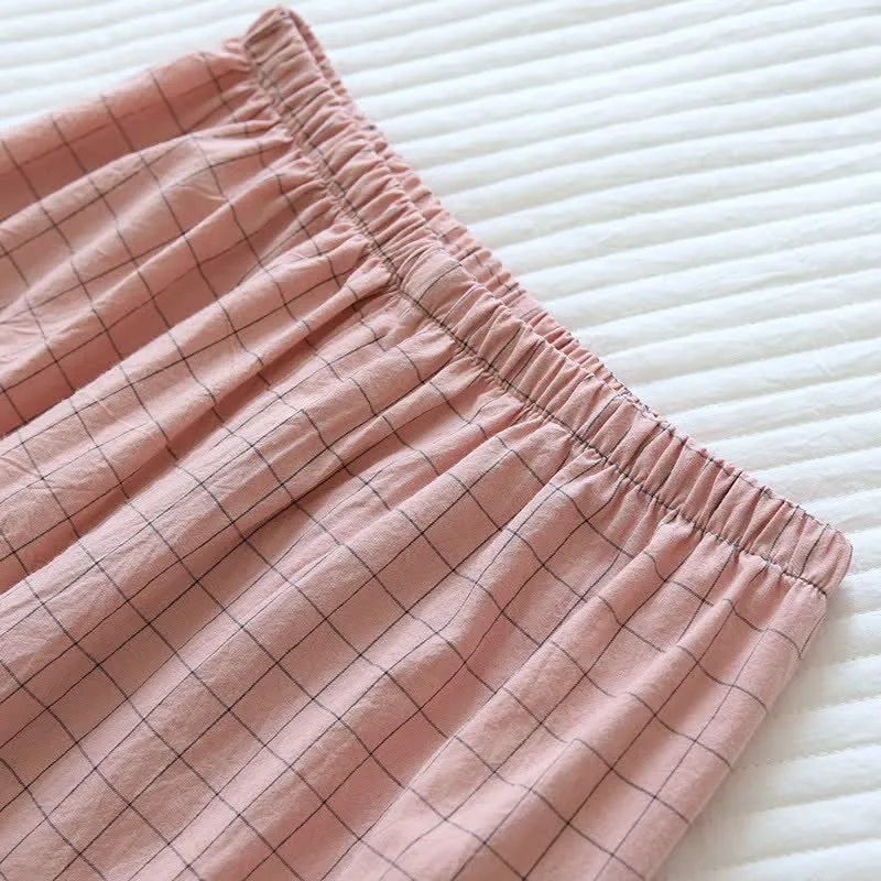 Partner-Pyjamas aus Baumwolle im Kimono-Stil